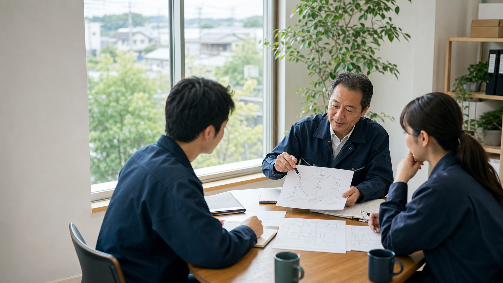 昭島・多摩地域の中小企業で代表者が顧客関係と業務知識を後任へ引き継ぐ打ち合わせ